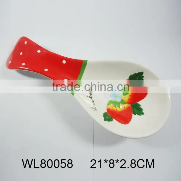 Decorative Ceramic Spoon Holder With Lemon Painting photo-4