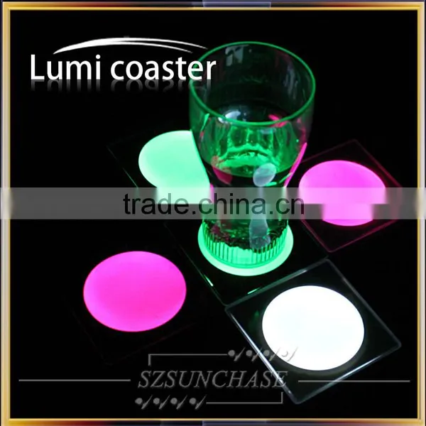2016 Newest Led Bottle Coaster, Led Drink Coaster Black Light photo-3