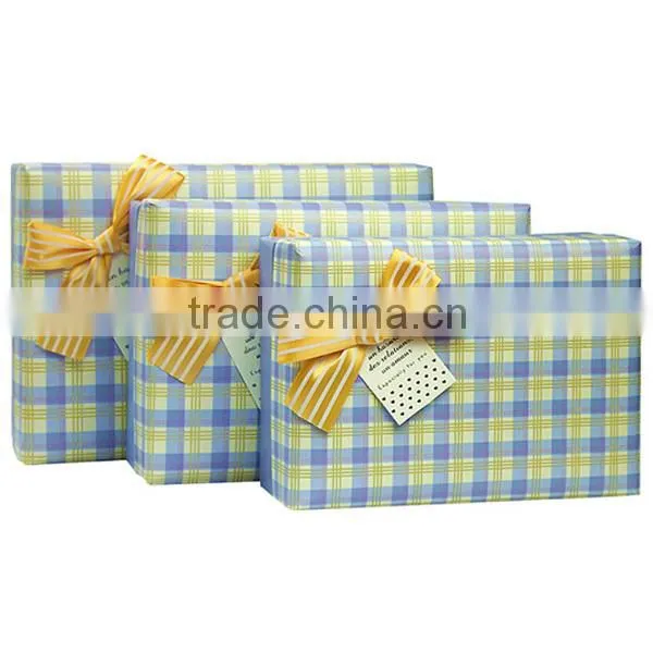 Blue Check With Bird Set Birthday Gifts For Guests