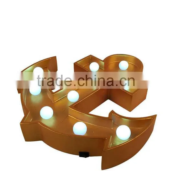 Led Anchor Shape Light Bedroom Decoration Marquee Lights photo-6