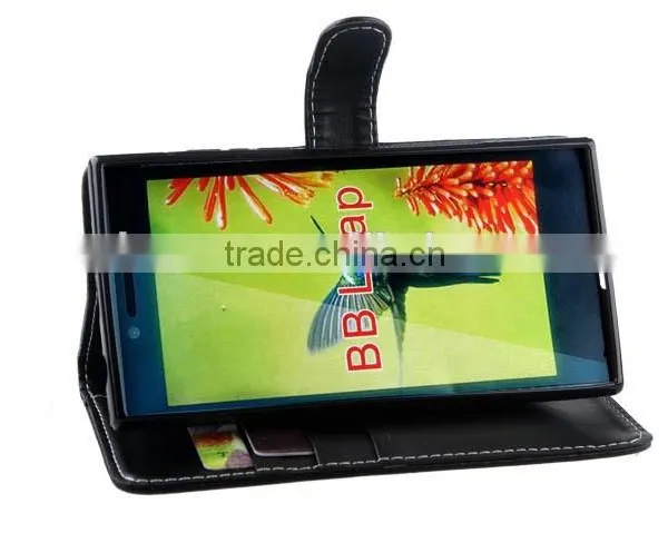 2015 New Arrival Flip Leather Case Cover for Blackberry Leap photo-3