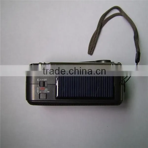 2014 Popular LED Lights ABS Plastic USB Solar Dynamo Radio Disaster Prevention photo-4