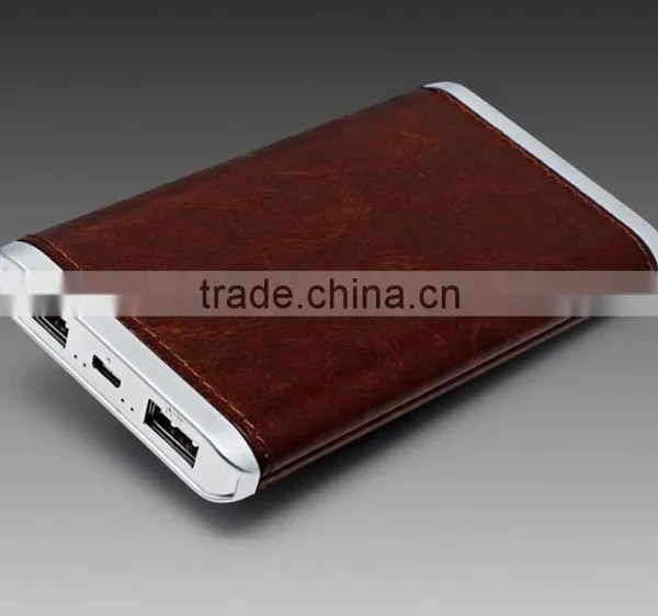 New Arrival High Capacity Fast Charging PU Power Bank 4000mah Quick USB Charger 2.0 ,Slim USB 2.0 Power Banks photo-3