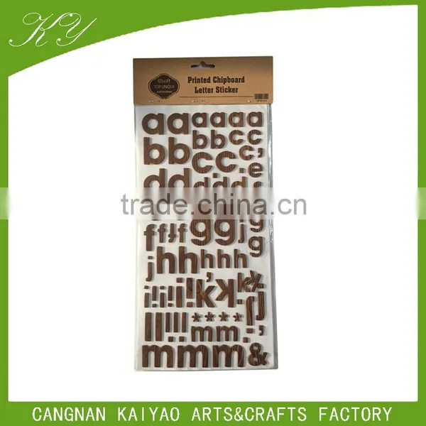 Hot Stamping Chipboard Scrapbooking Alphabet Sticker photo-2