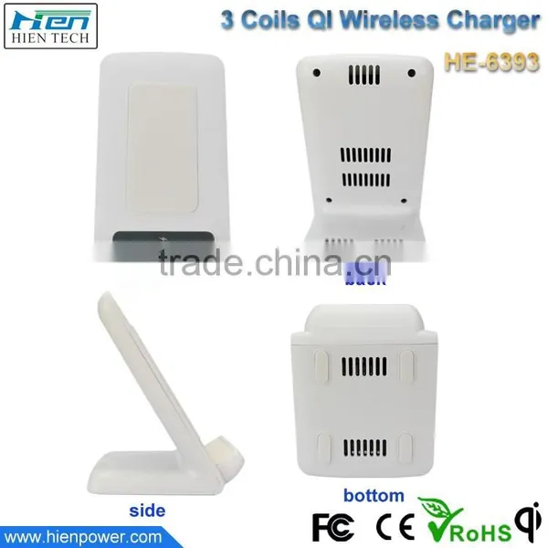 2016 Hot Sale Product Phone Holder Design 3 Coil qi Wireless Charger Stand From China Factory photo-4