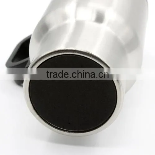12V 450ml Stainless Steel Car Heated Cup Electronic Thermal Travel Mug Insulation Silver photo-2