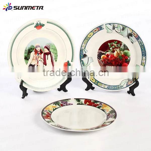8'' Plate With Flower Trim Sublimation Blank Ceramic Plate -made in China photo-2