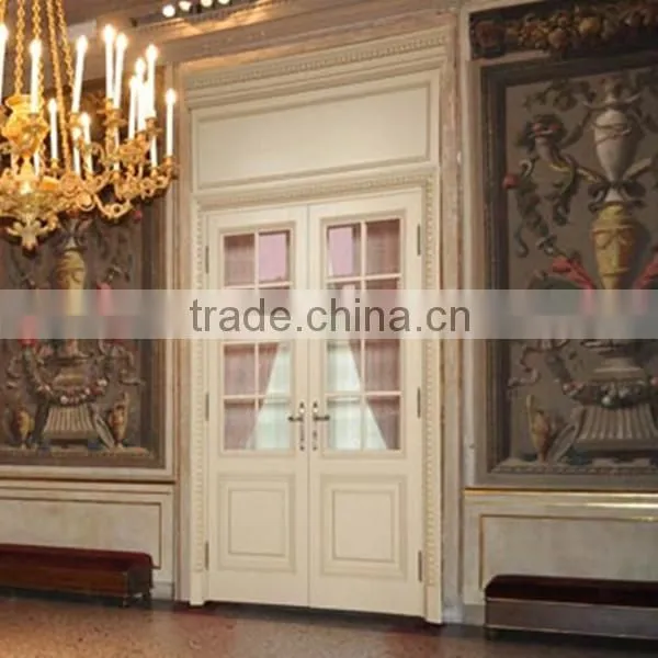 White Balcony Wooden Glass Door