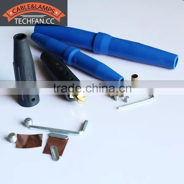 Blue Rubber Brass 300AMP 500AMP Welding Cable Flexible Pvc Socket photo-6