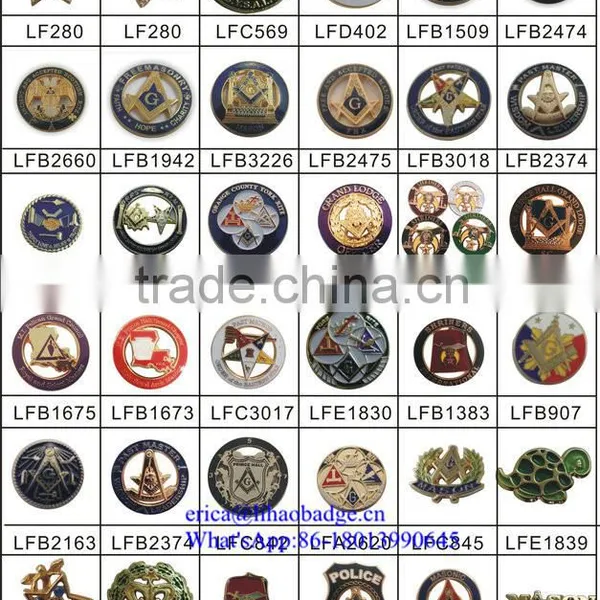 Chinese Wholesale Metal Customized Masonic Lapel Pins, Metal Pin Badges photo-2