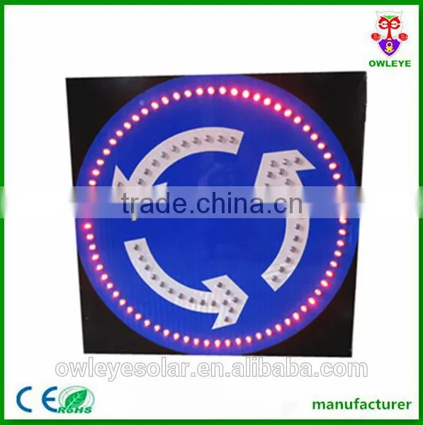 Roadside Reflective Aluminium Solar Supplied Circular Signal Board photo-2