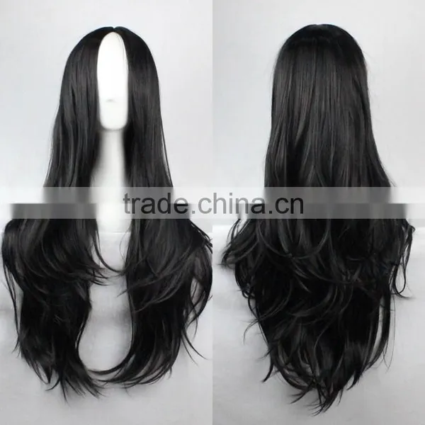 New Fashion Women's Wigs Full Long Bangs Curly Wavy Colorful Cosplay Party Wig photo-2
