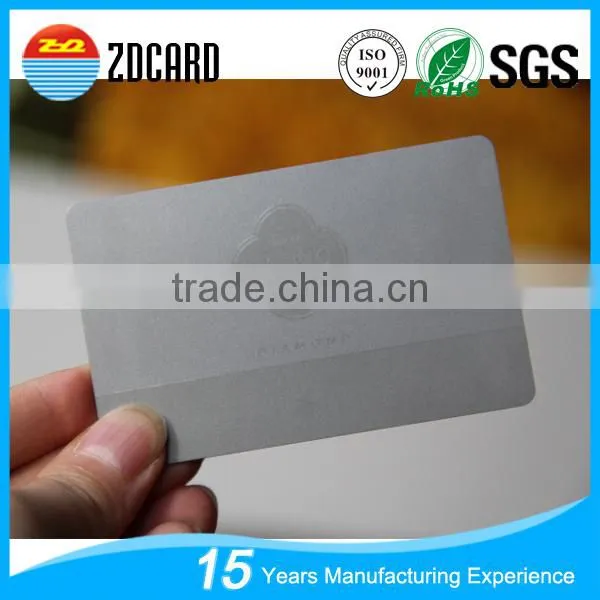 Customized Silk-screen Printing Metallic Silver Pvc Card photo-4