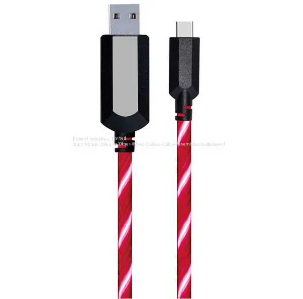 EL Visible Type-C to USB Flowing Round Cable LD004