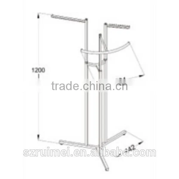 Boutique Adjustable Display Stand 3 Way Clothing Rack photo-2