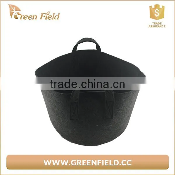Round Felt Grow Bag Garden Black Felt Round Planters With Handles photo-2