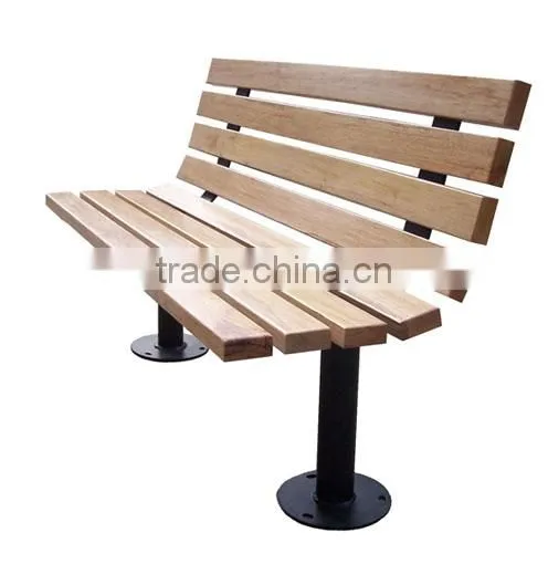 Outdoor Wooden Public Seating Bench photo-5