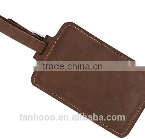 Customize Genuine Real Leather Fashion Luggage Baggage Tag Handbag Tags photo-4