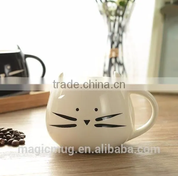 Factory Directly Sell Black Cat Shaped Ceramic Mug photo-4