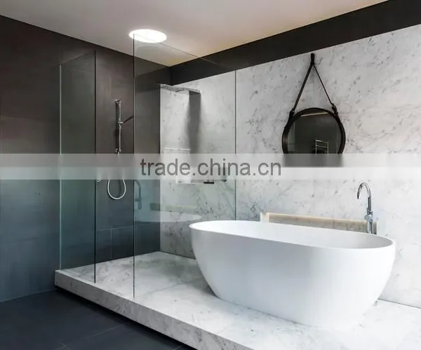 Fashionable Home Design Natural Stone White Polished Marble Tiles photo-2