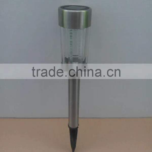 White Led Stainless Steel Tube Solar Light Garden Outdoor photo-4