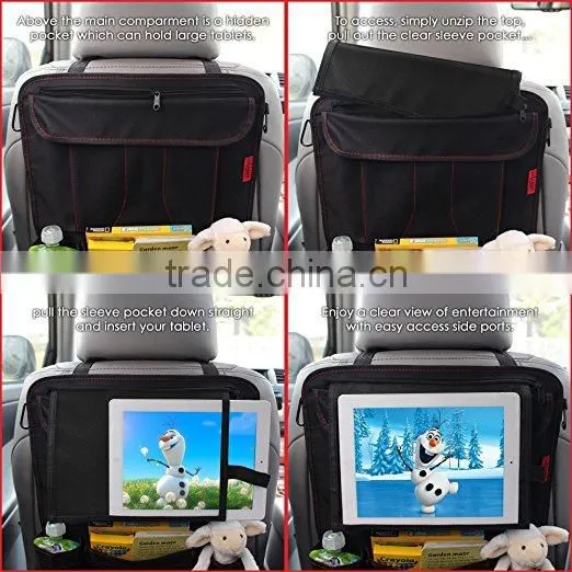 12 Compartments Larger Protection & Storage Car Back Seat Organizer for Kids photo-5