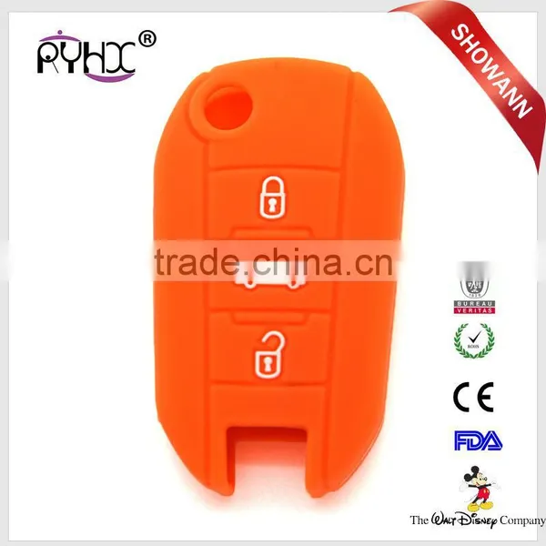 Colored Silicone Key Covers Silicone Key Cases Silicone Car Key Protector for Peugeot 3008 photo-3