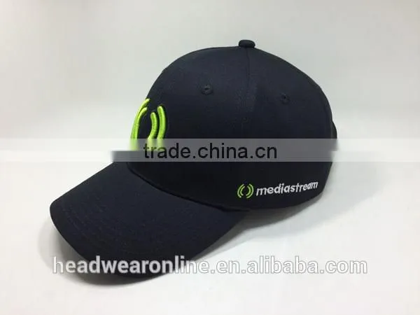 100% Cotton Black Baseball Cap for Custom Your Embroidery Logo photo-3