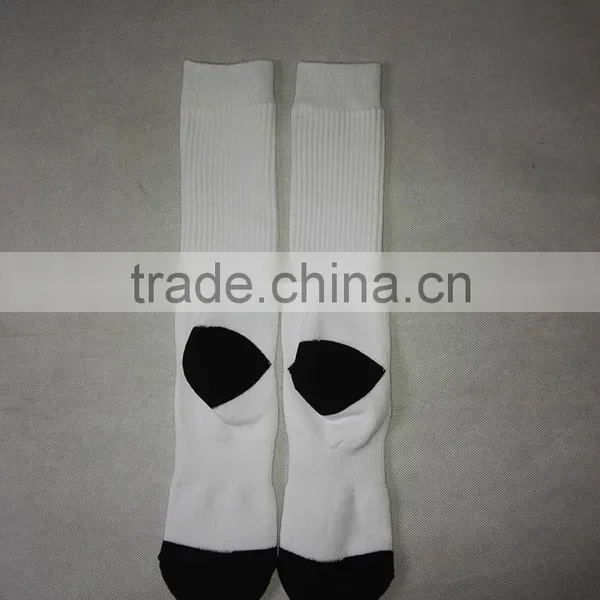 Blank Polyester Socks for Sublimation With Black Toe and Black Heel photo-2