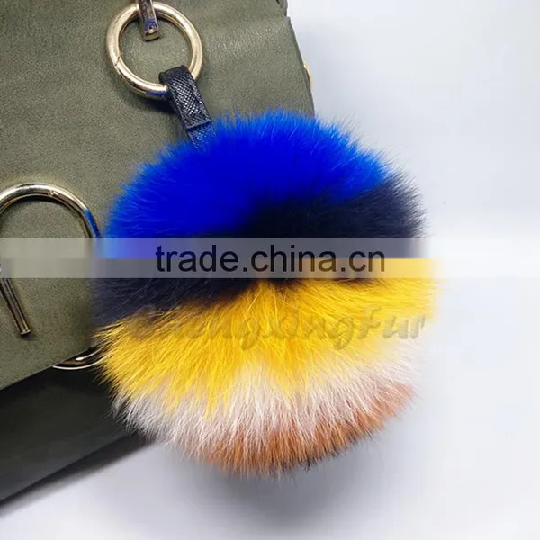 CX-R-55 Best Selling Wholesale Fashion Pendant Cute Fox Fur Ball Bag Charm photo-6