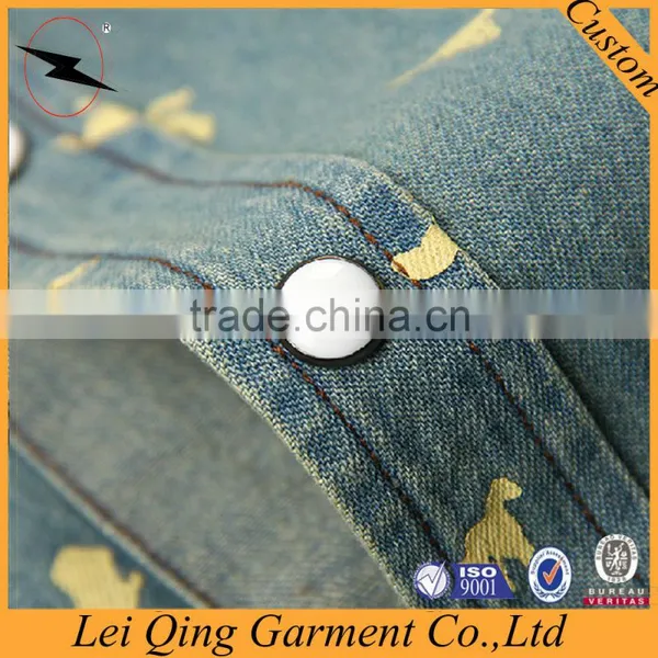 Casual Collar Denim Shirts for Men photo-5