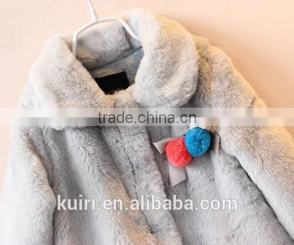 Faux Fur Jacket Girls Kids Warm Coat Children Winter Outwear Solid Single Button Coats All Children's Clothes and Accessories photo-2