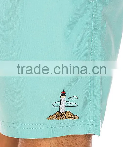 High Quality Custom Embroidery Pattern Plain Men Swim Short & Beach Shorts & Board Shorts photo-5