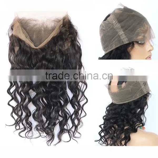 No Shedding Top Quality Straight Human Hair 360 Frontal , 100% Brazilian Human Hair Lace Frontal photo-3