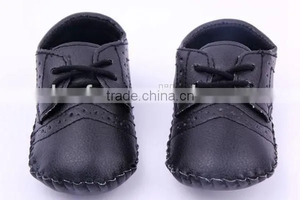 Solid Color Prewalker Girls Boy Leather Shoes photo-3