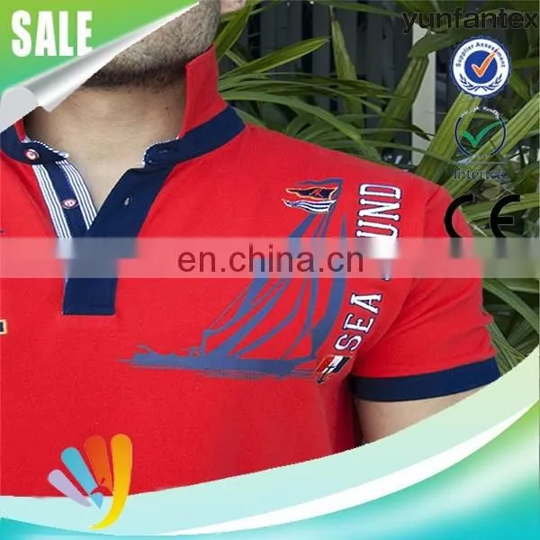 2017 Latest New Fashion Blue and Red Emb Shirt photo-5
