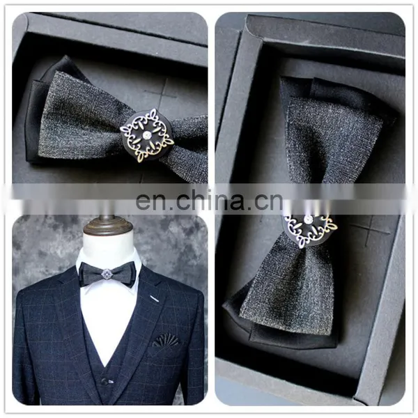 Aidocrystal Handmade Wedding Ties Adjustable Satin Men Dot Tuxedo Classic Party Novelty Bow Tie Necktie photo-4