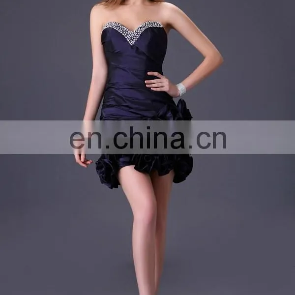 Grace Karin Sexy Ladies Strapless Black And Red Short Mini Cocktail Dresses CL3106-1 photo-3