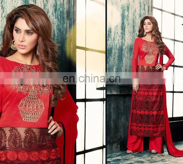 Designer Navy Blue Pakistani Salwar Kameez Wholesale photo-6