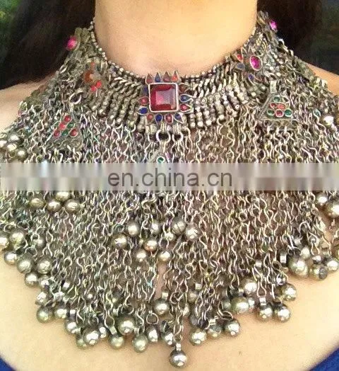 Afghani Necklaces - Kutchi Pendant Set- Handmade Afghani Set -Fashion Belly Dance - Afghani Pendant Set