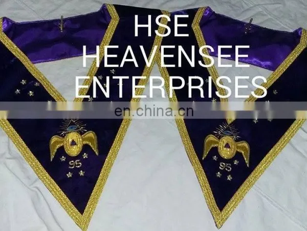 SCOTTISH RITE 95TH DEGREE EMBROIDERY COLLAR PURPLE photo-4