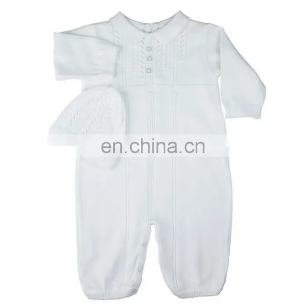 Wholesale Cute Infants Knitted Clothes Long Sleeve Autumn Winter Solid Color Baby Clothes Romper photo-4