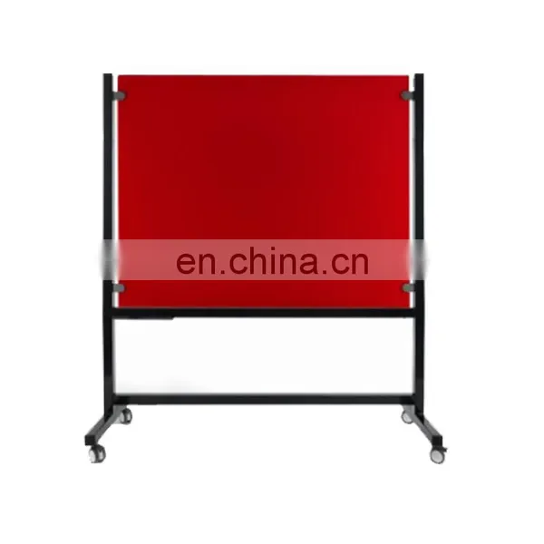 Hot Sale Customized Tempered Magnetic Double Sided Mobile Glass Whiteboard photo-6
