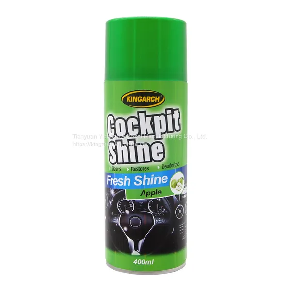 Lemon Scent Car Dashboard Polish Wax Cockpit Shine Spray Wax photo-5