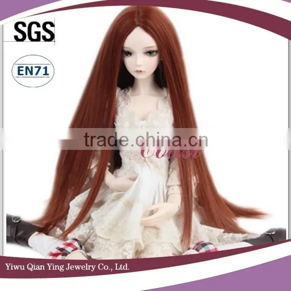 Long Straight Light Blue Bjd Doll Hair Wigs for 1/3 BJD Dolls photo-2