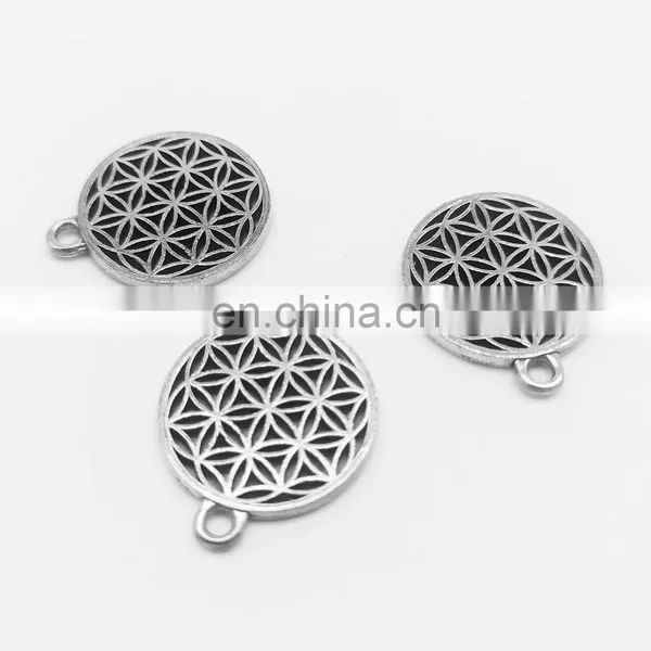 High Quality Zinc Alloy Metal Making Accessories Metal Alphabet Lotus Charm Pendant Jewelry photo-2