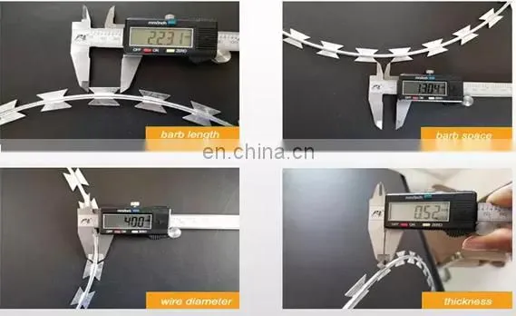 Barbed Razor Wire for Security BTO-22 Galvanized Razor Barbed Wire Concertina Wire Coil for Military photo-5