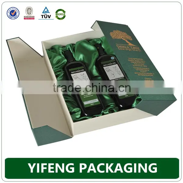 Luxury Black Paper Cardboard Wine Bottle Gift Box With Handle photo-6