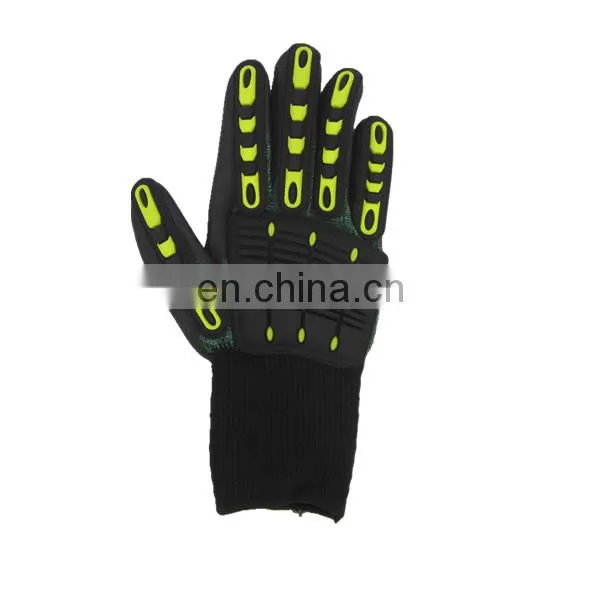 Anti Cut Resistant 13G Impact Polyester Liner Working Nitrile Coated Safety Working Gloves photo-4
