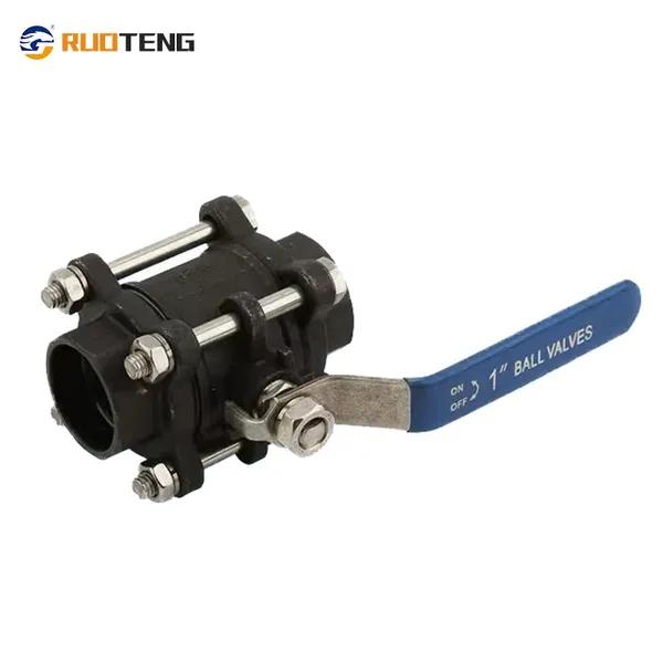 [RUOTENG] Carbon Steel WCB 3PC Ball Valve With BSP/BSPT/NPT Thread photo-2